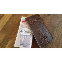 Chocolate Bar: With Cocoa Nibs and Pink Himalayan Sea Salt Chocolate Bar: With Cocoa Nibs and Pink Himalayan Sea Salt